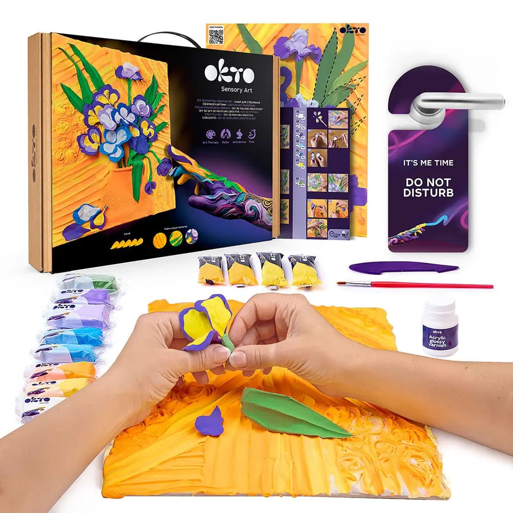 3D-BILDER Berühmte Meisterwerke DIY 3D-Malset „Iris“ 11,8" x 15,7" Zoll 