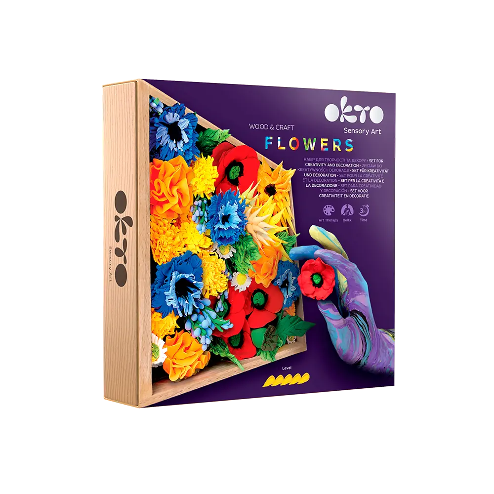 Set Wood&amp;Craft DIY Blumen FREEDOM 21 x 21 cm 