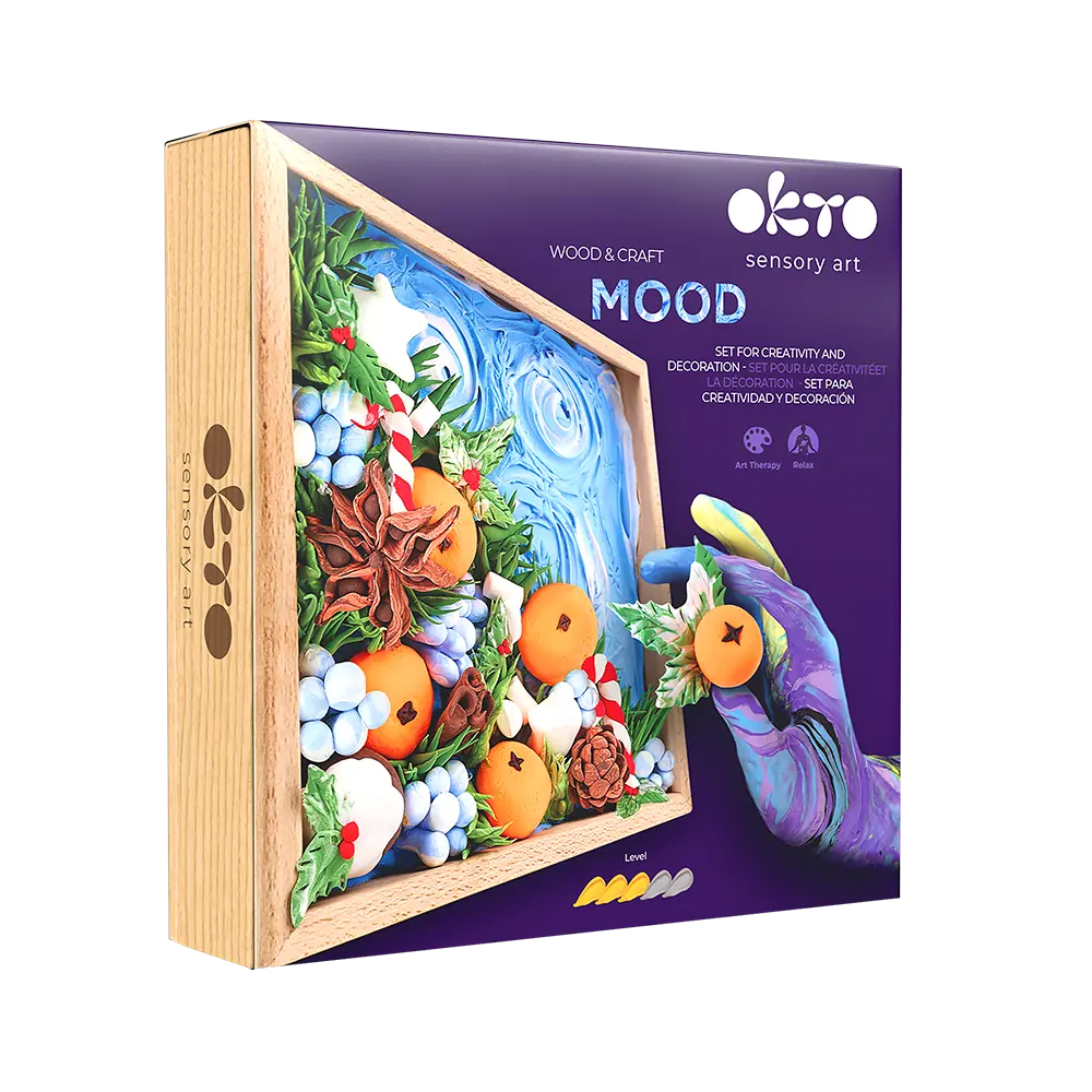 Set Wood&amp;Craft DIY Mood TM OKTO Joy 8,3" x 8,3" Zoll 