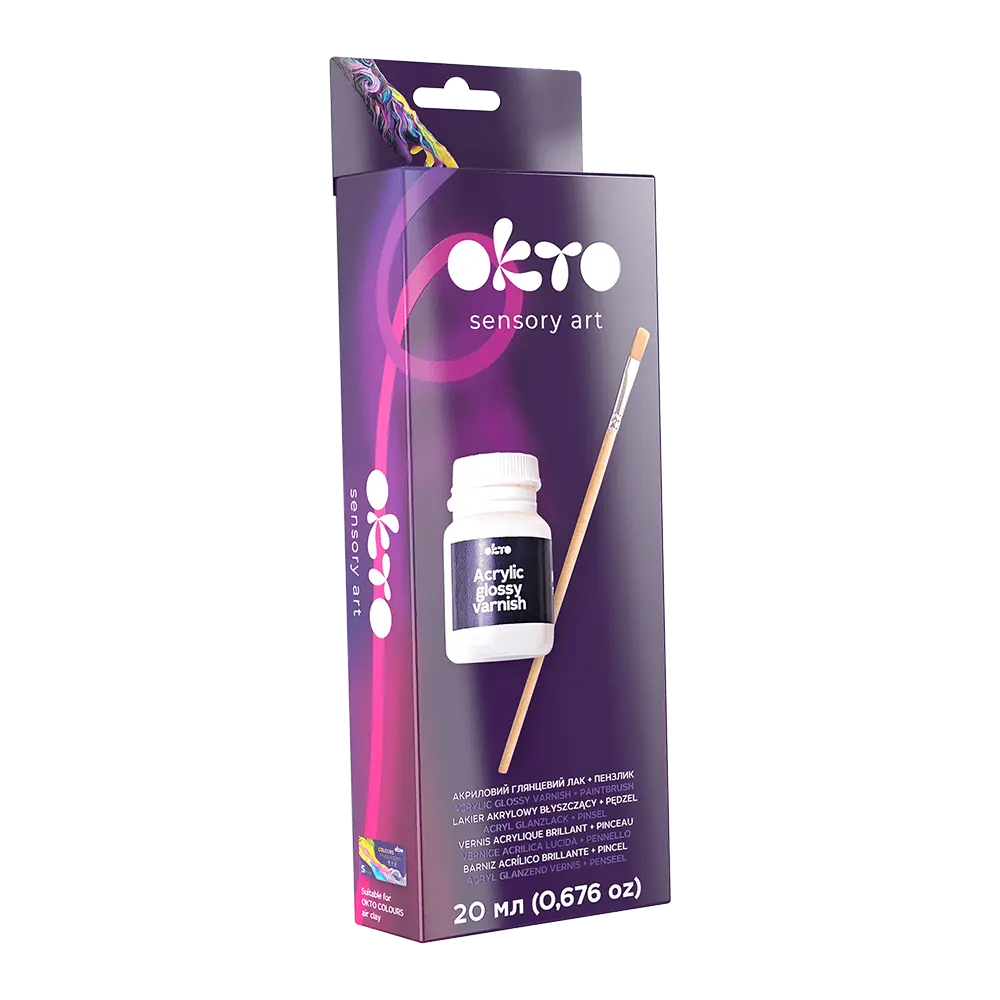 ART SUPPLIES Acryl-Glanzlack 20 ml + Pinsel 