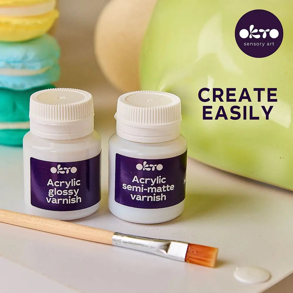 ART SUPPLIES Acryl-Glanzlack 20 ml + Pinsel 