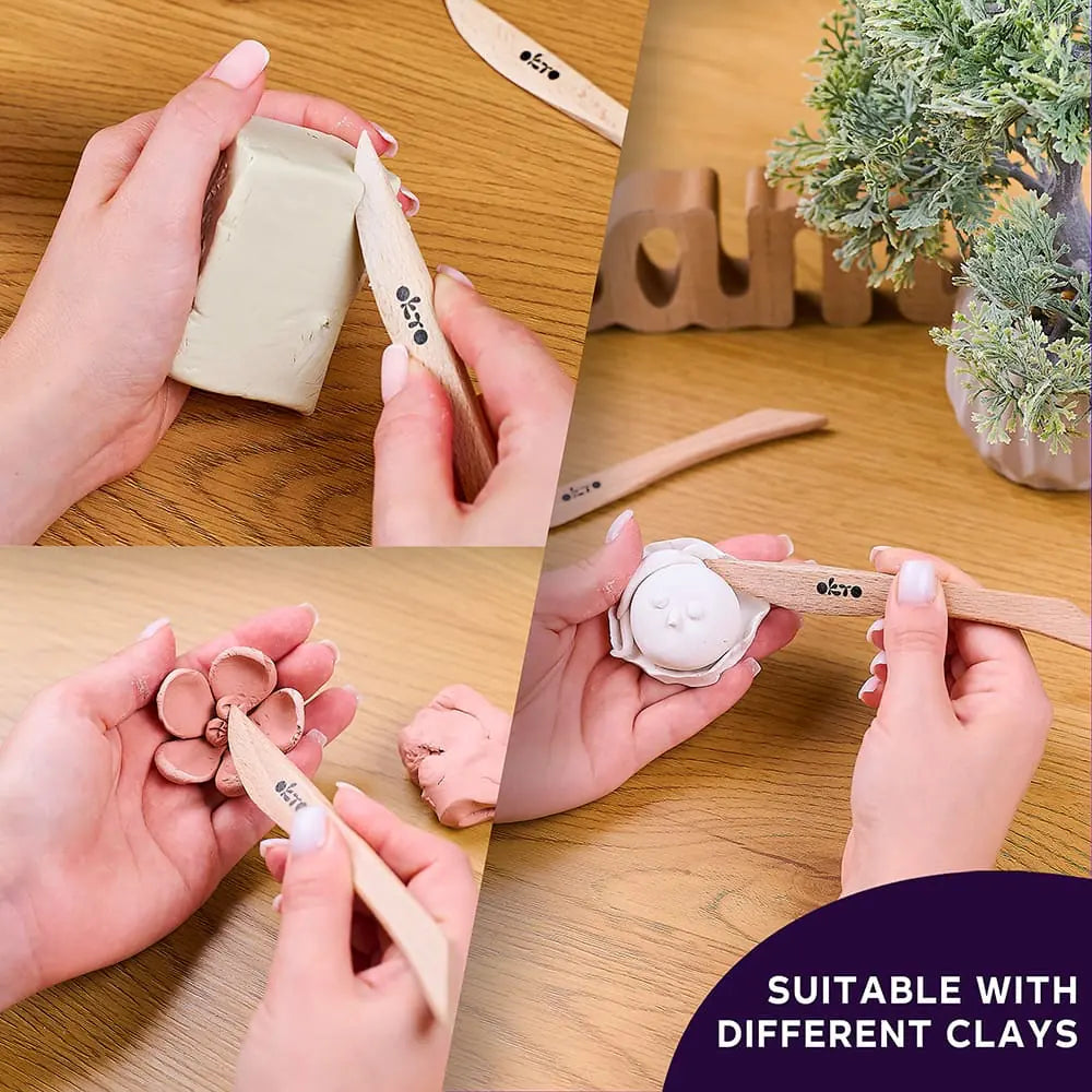 KÜNSTLERBEDARF Modellierwerkzeug aus Holz 