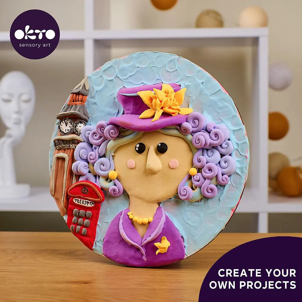 KÜNSTLERBEDARF Runder Sockel D160 mm (Mini-Staffeleihalter ist im Lieferumfang enthalten) 