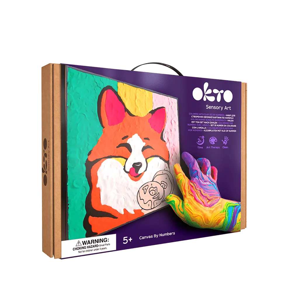 Malset mit Ton nach Zahlen ТМ ОКТО FOX 11,8" x 11,8" Zoll 