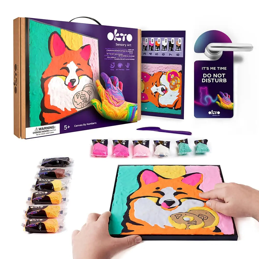 Malset mit Ton nach Zahlen ТМ ОКТО FOX 11,8" x 11,8" Zoll 