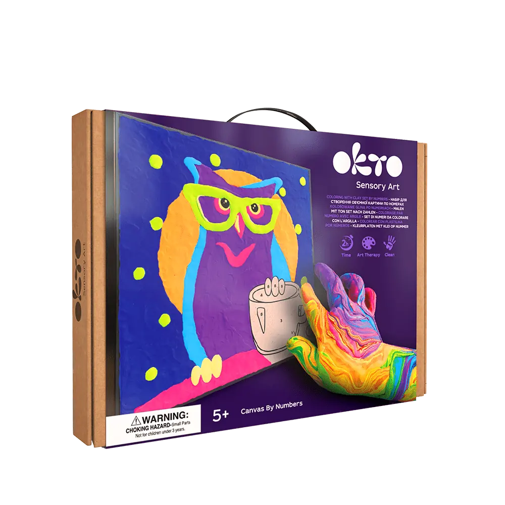 Malset mit Ton nach Zahlen ТМ ОКТО OWL 11,8" x 11,8" Zoll 