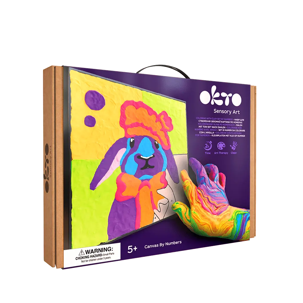 Malset mit Ton nach Zahlen ТМ ОКТО BUNNY 11,8" x 11,8" Zoll 