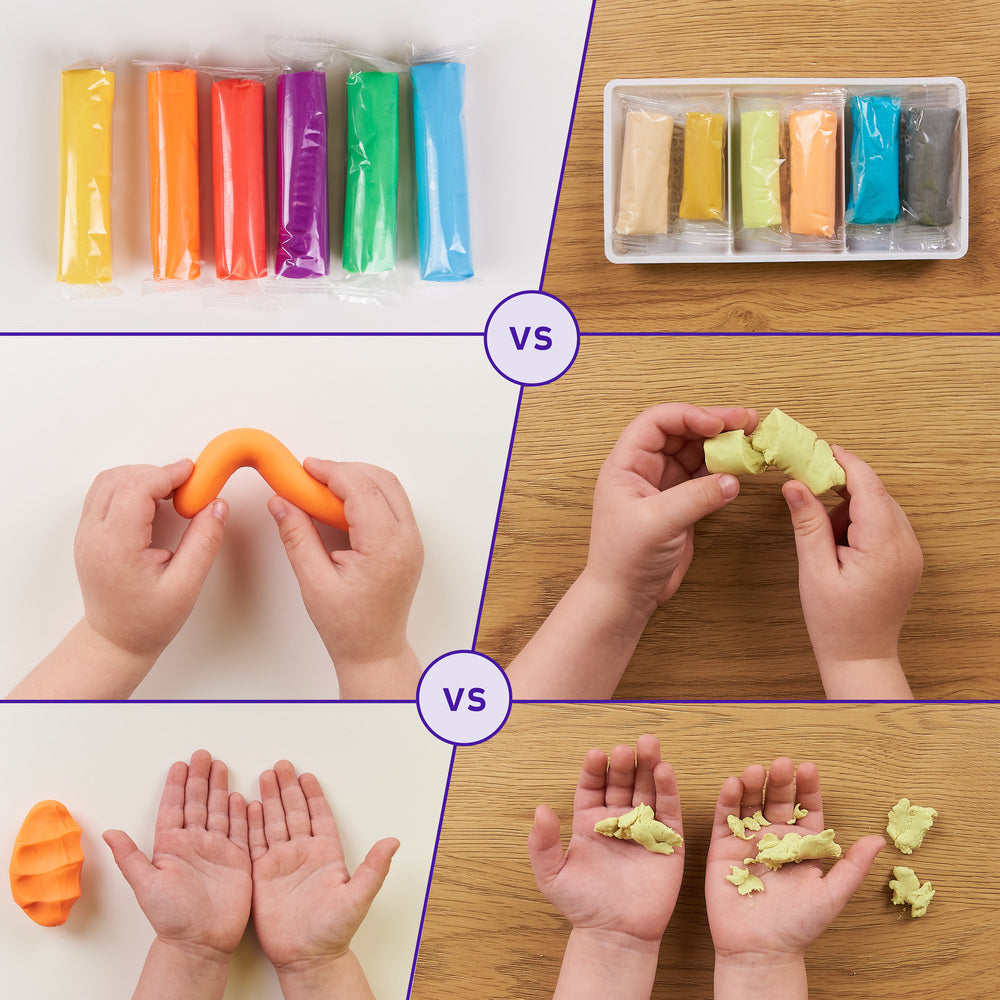 Schulbedarf Farbknete für Kinder. Klassenpackung. 96 Packungen &amp; 8 Farben 