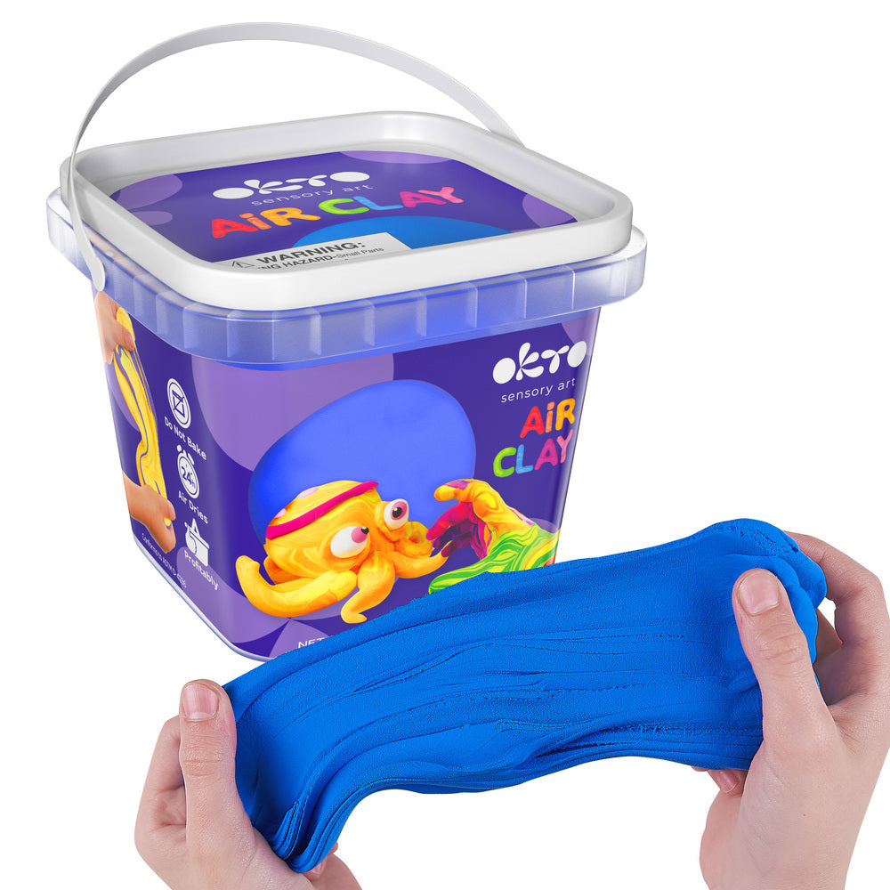 Schulbedarf Lufttrocknende Modelliermasse BLAU 900 ml 