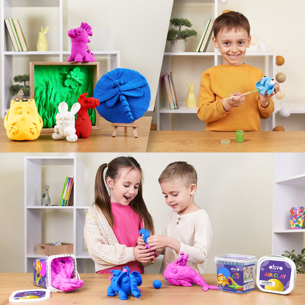 Schulbedarf Lufttrocknende Modelliermasse GRÜN 900 ml 