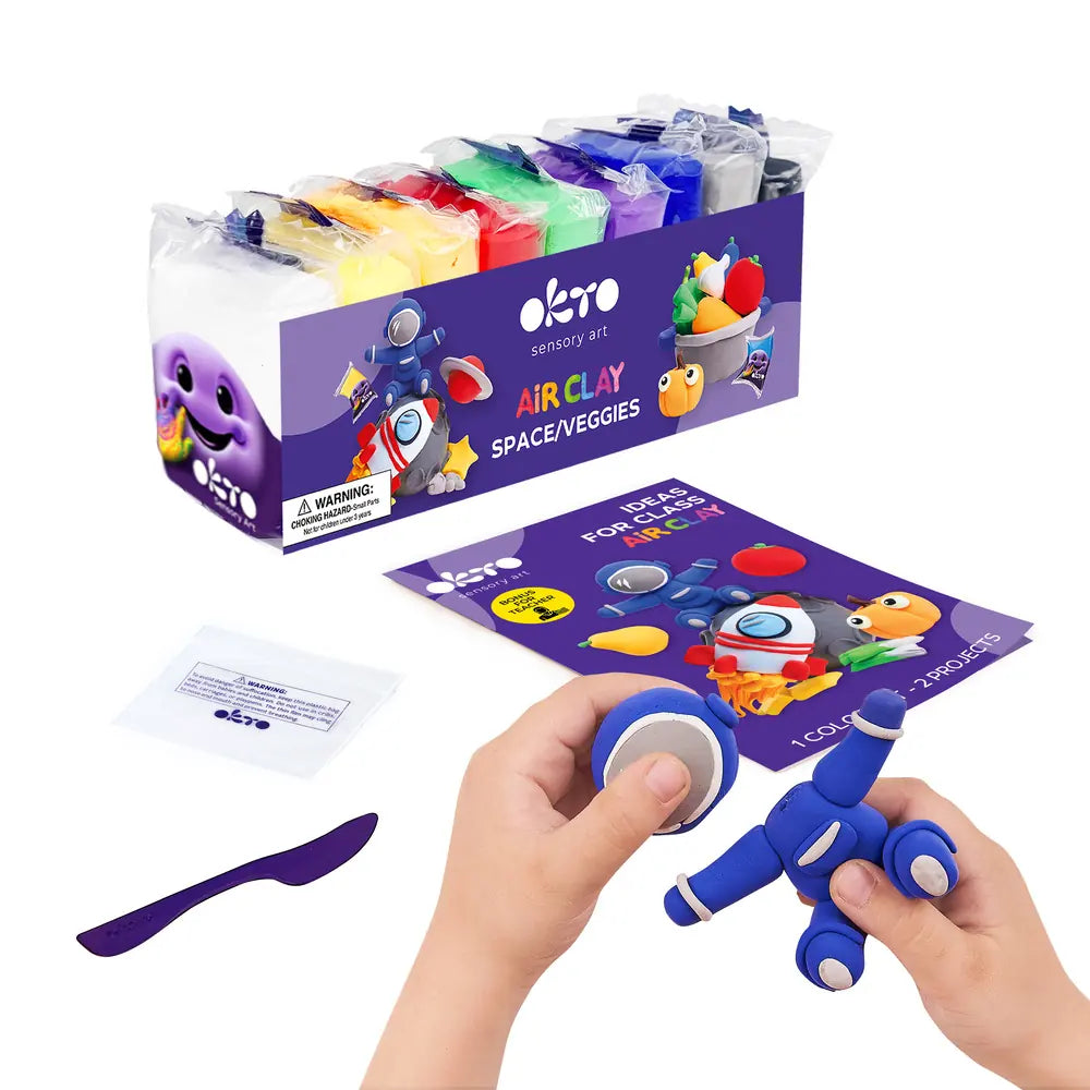 Schulbedarf Air Clay Set Schulbedarf ТМ ОКТО Weltraum/Gemüse 