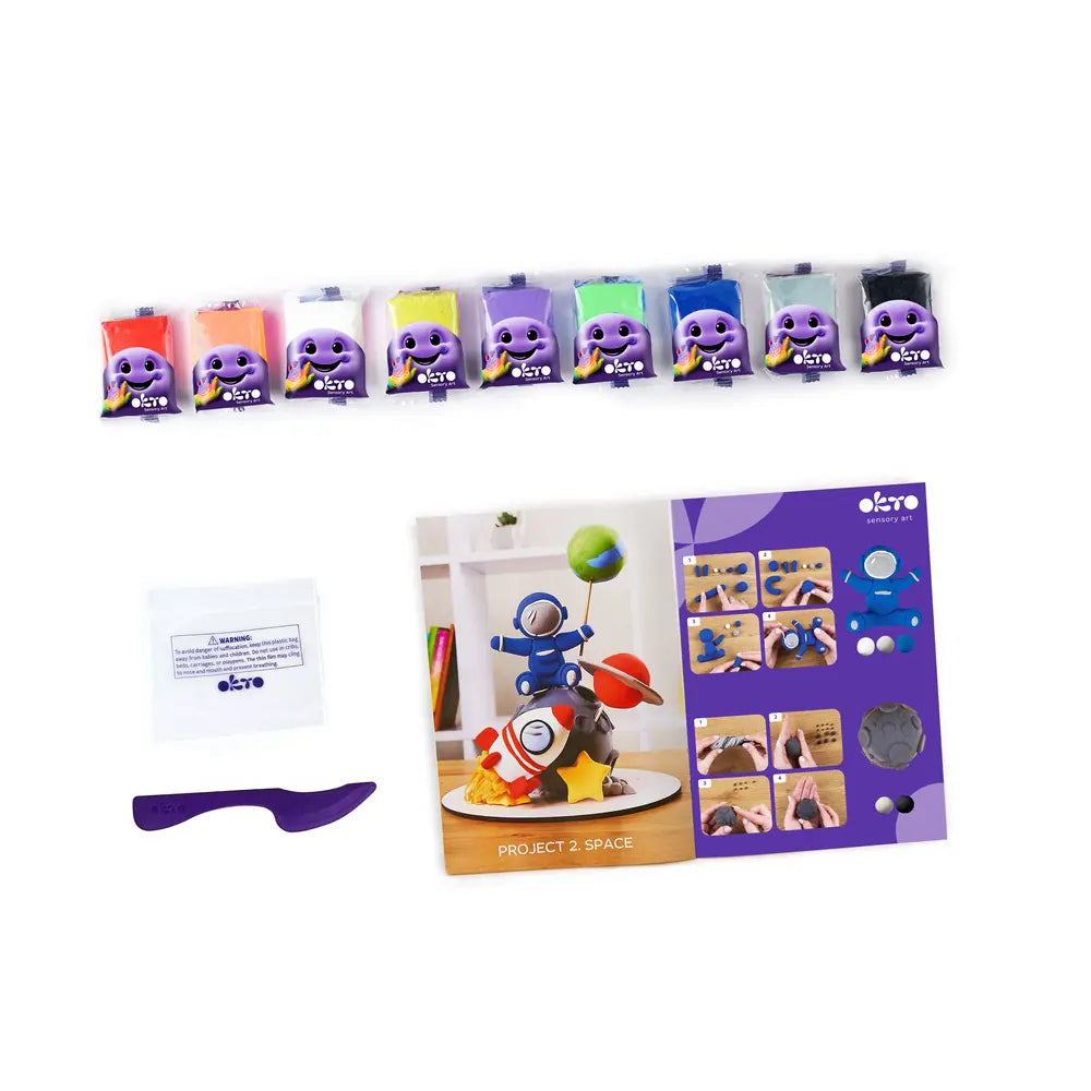 Schulbedarf Air Clay Set Schulbedarf ТМ ОКТО Weltraum/Gemüse 