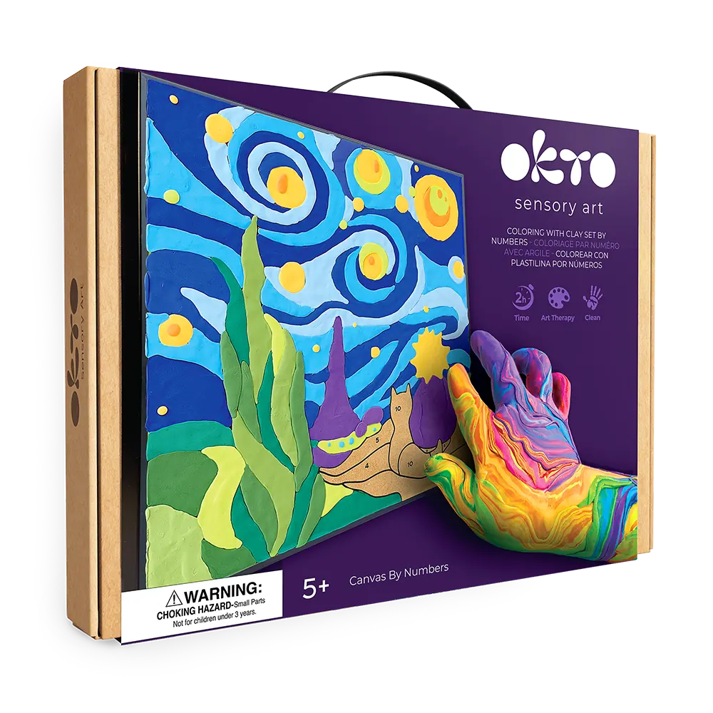 Malset mit Ton nach Zahlen ТМ ОКТО Der kleine Prinz Nacht 11,4" x 11,4" Zoll 