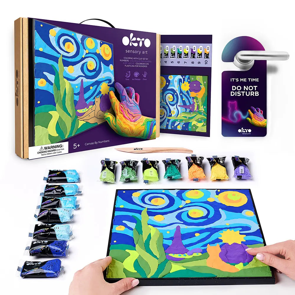 Malset mit Ton nach Zahlen ТМ ОКТО Der kleine Prinz Nacht 11,4" x 11,4" Zoll 