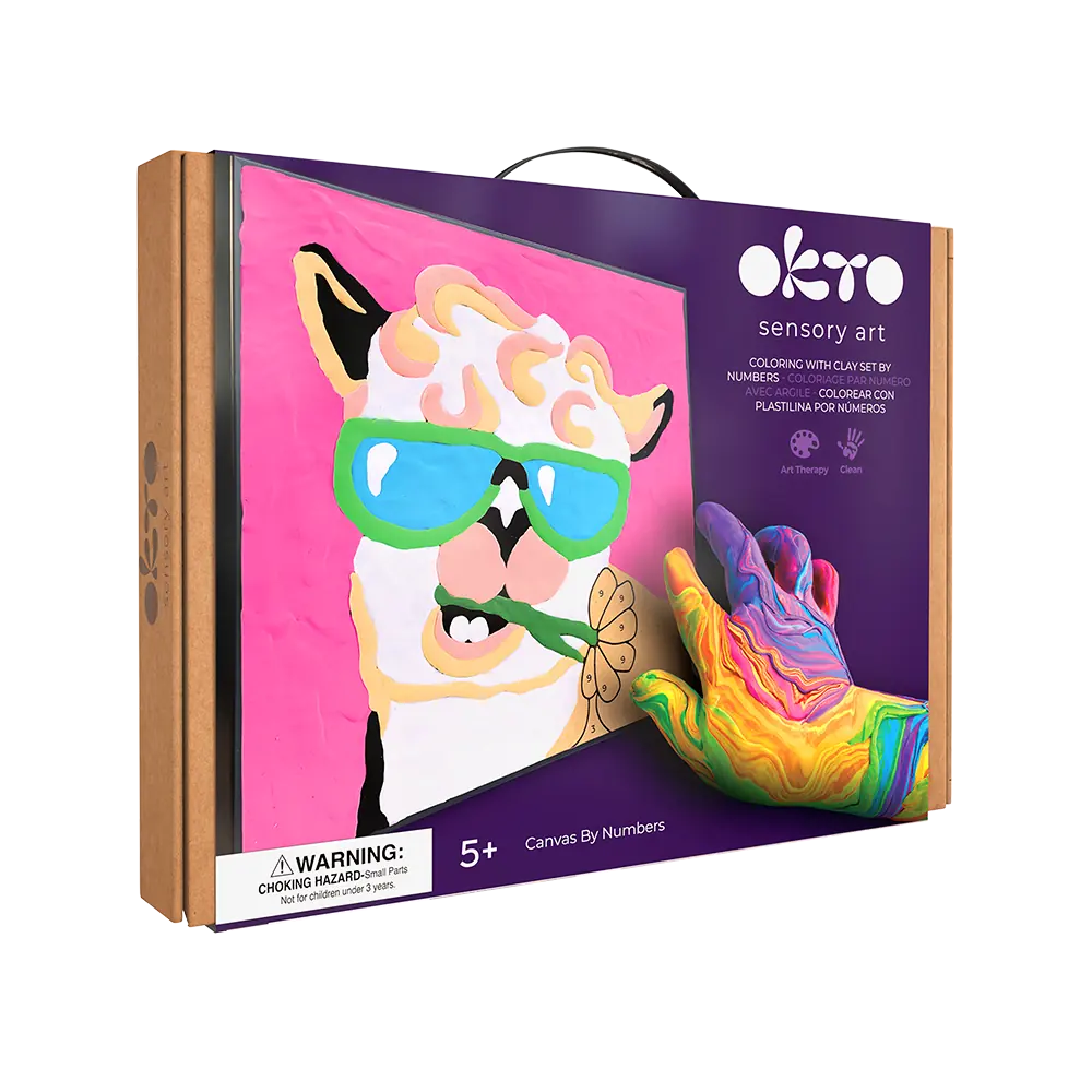 Malset mit Ton nach Zahlen ТМ ОКТО Lama 11,4" x 11,4" Zoll 