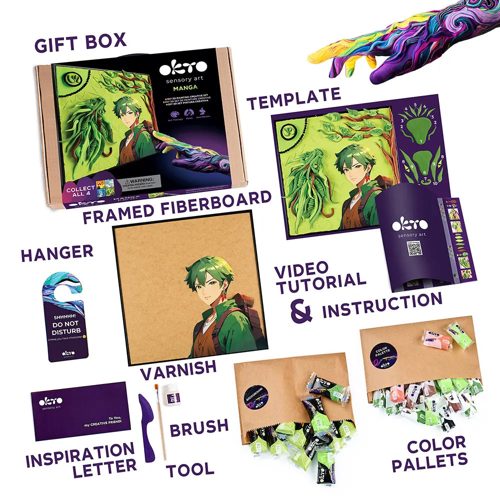 DIY 3D Malset "MANGA" Erde 30 x 40 cm 