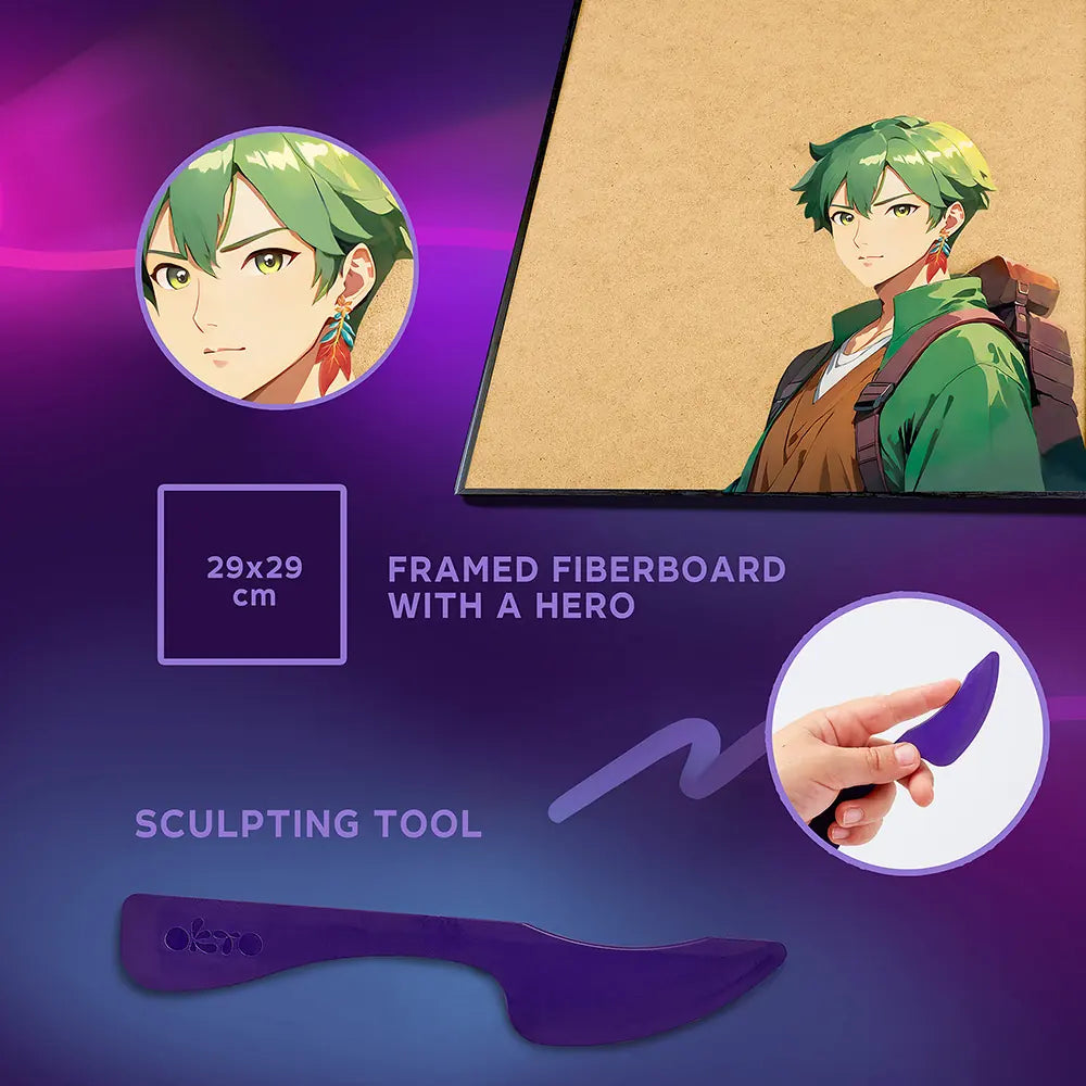 DIY 3D Malset "MANGA" Erde 30 x 40 cm 