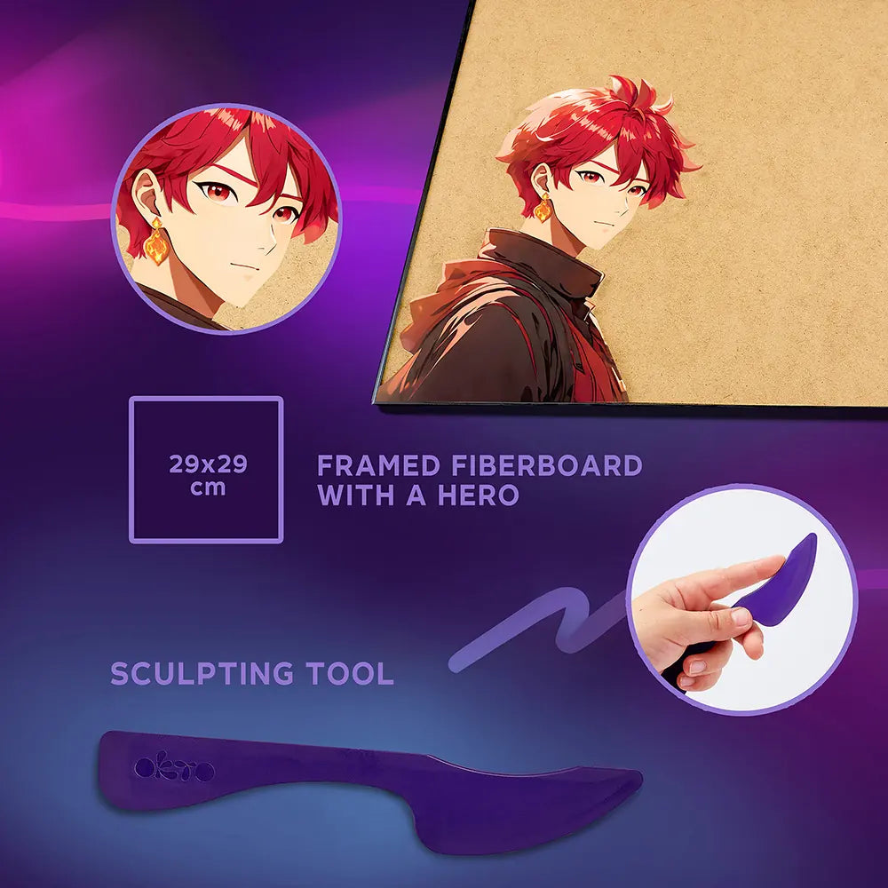 DIY 3D Malset "MANGA" Feuer 30 x 40 cm 