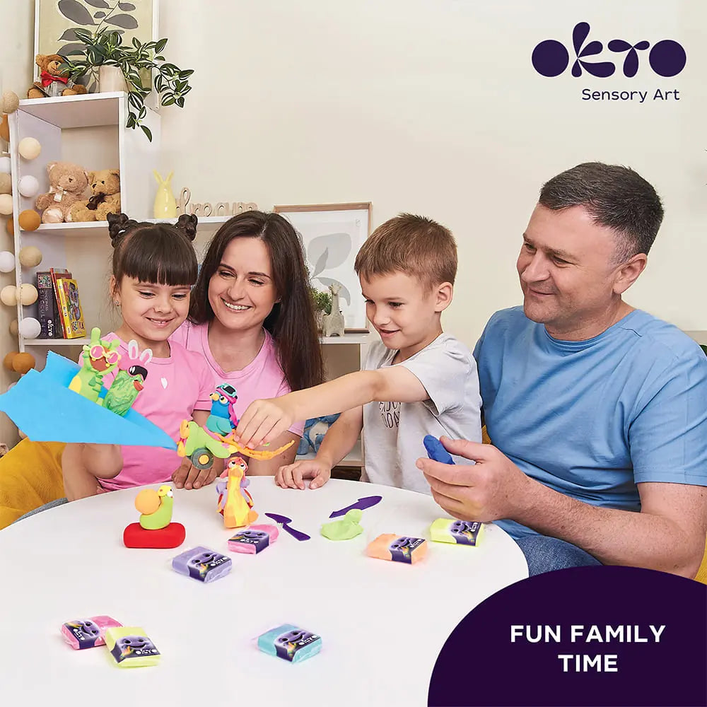 Set mit Air Clay KIDS LINE 24 Farben 