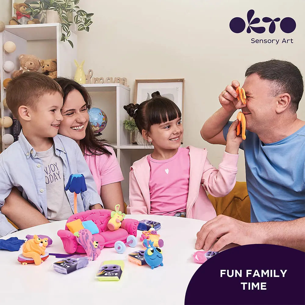 Set mit Air Clay KIDS LINE 18 Farben 