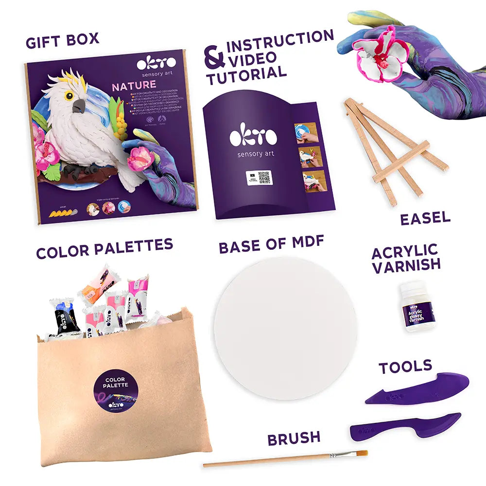 3D Kreativset "Natur" - Kakadu 21 x 21 cm