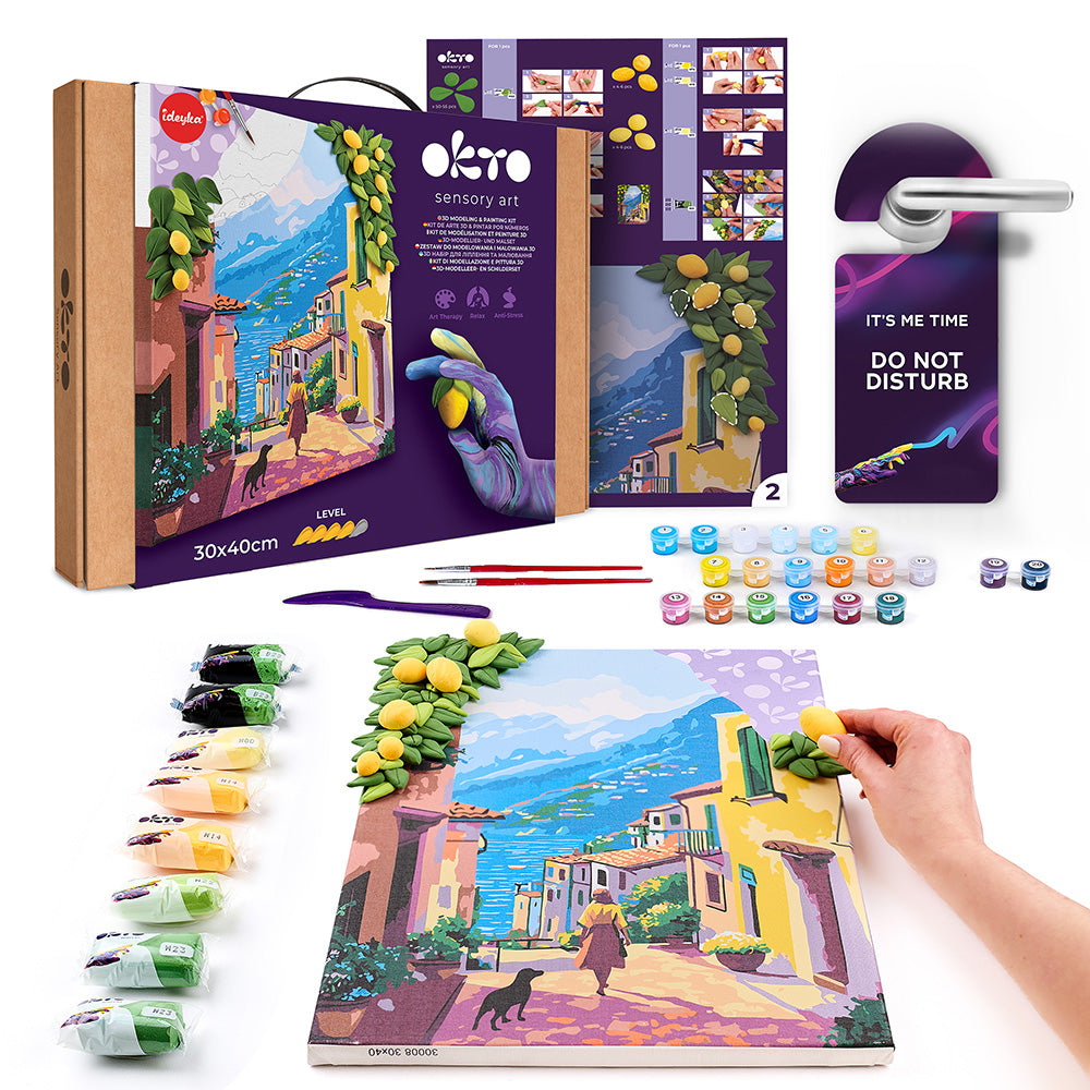 3D-Modellier- und Malset TM OKTO &amp; Ideyka „Lemon Weekend“ 11,8" x 15,7" Zoll