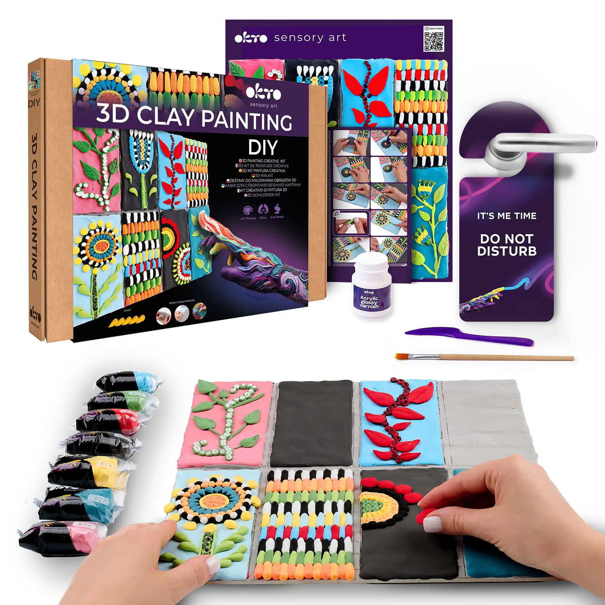 Zestaw do modelowania 3D z masy plastycznej "Patchwork Garden" OKTO 10047