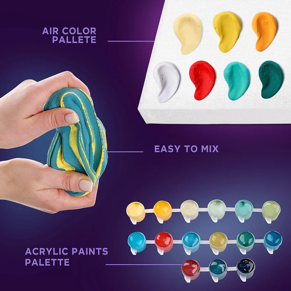 3D-Modellier- und Malset TM OKTO &amp; Ideyka „Heißluftballonfahrt“ 11,8" x 15,7" Zoll